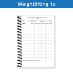 Weightlifting journal workout page 1x is perfect for writing lots