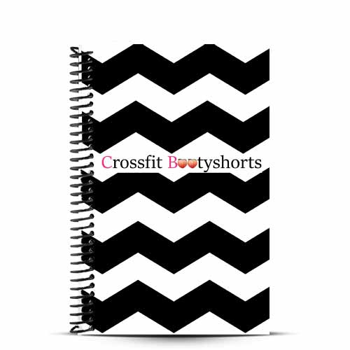 black and white chevron cover for crossfit booty shorts