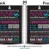 Marie gave us a couple wallpaper's for her custom fitness journal and we put it together so she could track her triathlon training