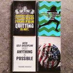 custom wod journal with anything is possible quote on the front