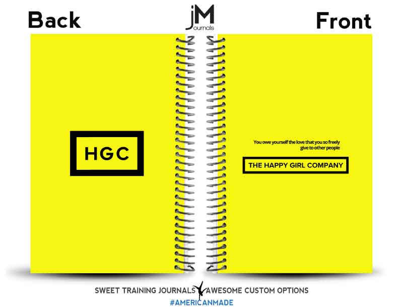 Jennifer and Happy Girl Company custom fitness journal