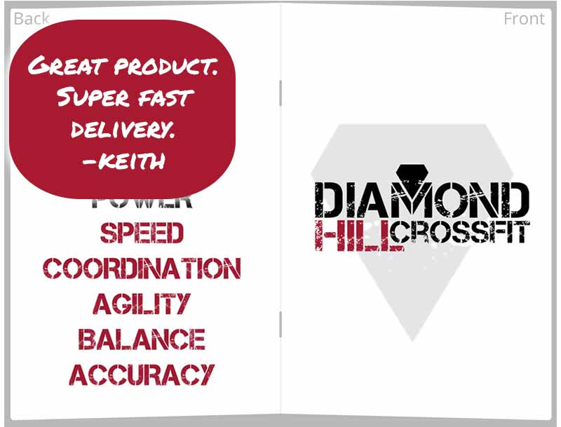 Diamond Hill CrossFit's great red and black welcome journals 