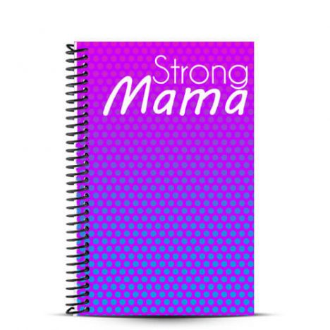 pink and purple strong mama workout journal front cover