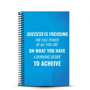 blue weightlifting journal cover success is not final