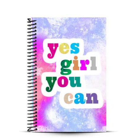 yes girl you can quote on multicolored fitness journal