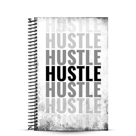 Hustle Cover for custom weightlifting or fitness journal